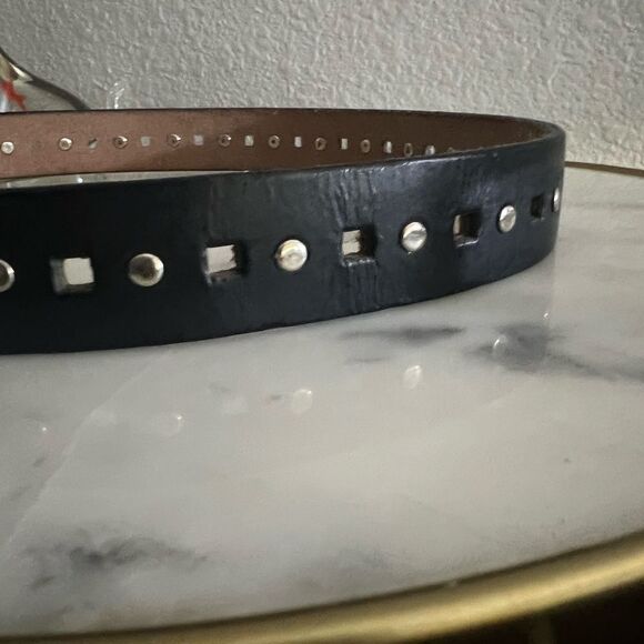 Nautica Braided Men’s Genuine Leather Belt Brown Silver Tone 34 & Black Studded - Picture 15 of 15